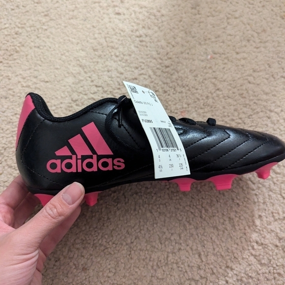Adidas Goletto VII FG J Youth Soccer Cleats Black Pink Size 4.5 Youth - Picture 7 of 11